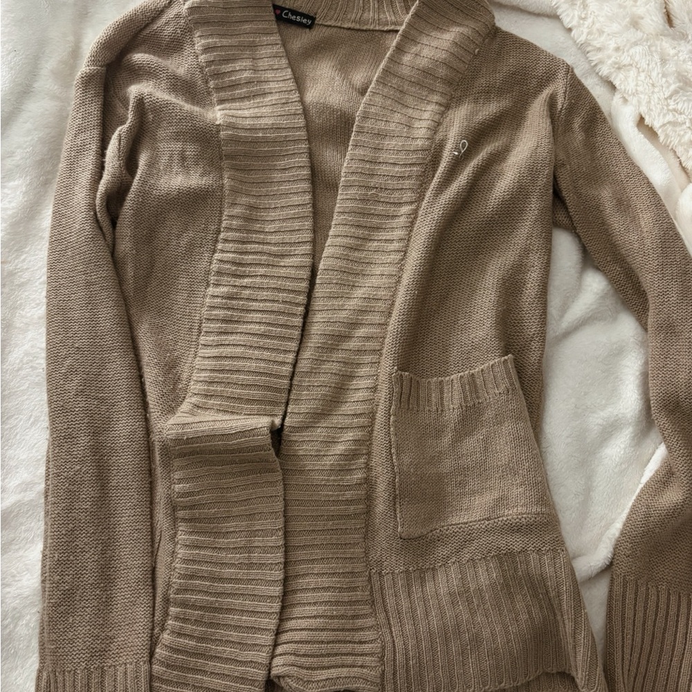 Classic Tan Cardigan by Croft & Barrow
